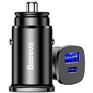 Baseus Square metal A+C 30W PPS Car Charger(PD3.0?QC4.0+SCP?AFC) Black - Car Charger