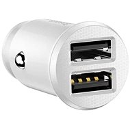 Baseus Grain Car Charger(Dual USB 5V 3.1A ) White - Nabíječka do auta