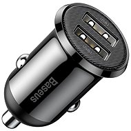 Baseus Grain Pro Car Charger (Dual USB 4.8A ) Black - Car Charger