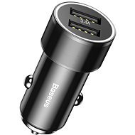 Baseus Small Screw 3.4A Dual-USB 2.4A + 1A Car Charger Black - Car Charger