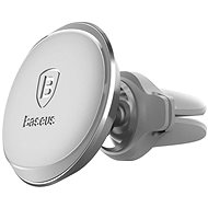 Baseus Magnetic Air Vent Car Mount Holder with cable clip Silver - Držák na mobil