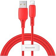 Baseus Colourful Lightning Cable 2.4 A 1.2 m Red - Dátový kábel