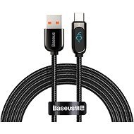 Baseus Display Fast Charging Data Cable USB to Type-C 5A 2 m Black - Dátový kábel