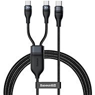 Baseus Flash Series Fast Charging Data Cable Type-C to Dual USB-C 100W 1.5m Black - Adatkábel