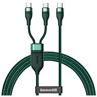 Baseus Schnellladedatenkabel Flash-Series Typ C zu Dual USB-C 100W 1,5 m grün - Datenkabel