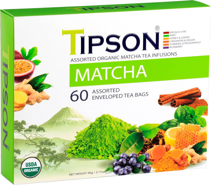 Tipson BIO Matcha Cassette Variations cover 60 × 1,5 g - Tea