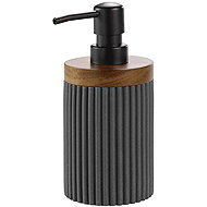 Douceur d'intérieur, Niagara, ribbed, 8 × 17 cm, anthracite - Soap Dispenser