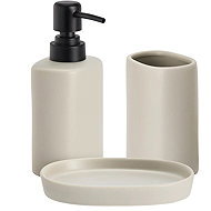 Bathroom Solutions Ply, ceramic dispenser and cup, beige - Soap Dispenser
