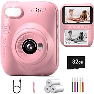 Bavytoy Pink camera with thermal print - Children's Camera