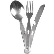 Bo-Camp 3-Piece Cutlery Set for 1 Person, Stainless Steel - Camping Utensils