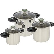 Bo-Camp Elegance Compact 3 Cookware Set, Stainless Steel - Camping Utensils