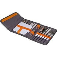 Bo-Camp 4-Person Picnic Cutlery Set with Carry Case, Grey - Camping Utensils