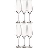Crystalex Champagne Glasses, JANE, 220ml, 6-Piece Set - Glass