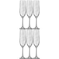 Crystalex Champagne glasses 190ml WATERFALL 6pcs - Glass