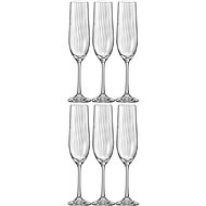 Crystalex Champagne glasses 190ml WATERFALL 6pcs - Glass