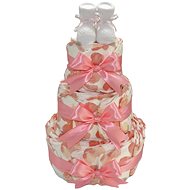 Bedeparis three tier diaper cake Slippers - pink - Nappy cake