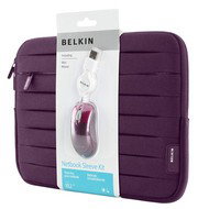 Belkin Lifestyle Sleeve Pleat fialová + optická myš USB - Laptop Case