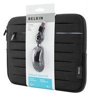 Belkin Lifestyle Sleeve Pleat černé + optická myš USB - Laptop Case