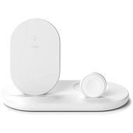 Belkin BOOST CHARGE 3 az 1-ben vezeték nélküli töltés iPhone-hoz/Apple Watch-hoz/AirPods-hoz, fehér színben - Vezeték nélküli töltő