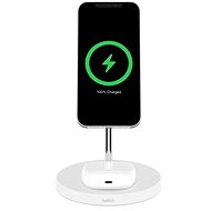 Belkin BOOST CHARGE PRO MagSafe 2in1 Wireless Charging for iPhone/AirPods, White - MagSafe Wireless Charger