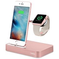 Valet Belkin Charge Dock Apple iPhone + Watch számára, rózsaszín arany - Töltőállvány