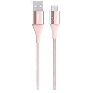 Belkin Premium Kevlar® USB-C és USB-A csatlakoztató 1.2m rózsaszín - Adatkábel