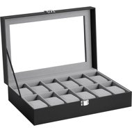 Songmics Velur Watch storage box grey - Watch Box