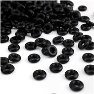 Silver Star Silicone stopper insert black 10 pcs / bead stopper - Bracelet