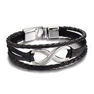 Predator Q1 Leather infinity bracelet 21 cm - AL19354 - Bracelet
