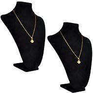 Flannel stand for necklaces and chains, black, 23 × 11,5 × 30 cm 2 pcs - Jewellery Stand