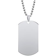 Ewena Chain made of surgical steel + identification mark 5 × 2,7 cm - Charm