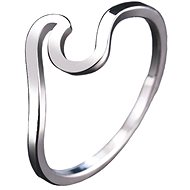 STYLE4 Wave ring, silver steel, 53 - Ring