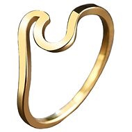 STYLE4 Wave ring, golden steel, 50 - Ring