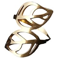 STYLE4 Leaf ring, golden steel, 50 - Ring
