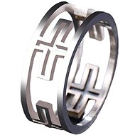 STYLE4 Ring with crosses Multi, silver steel, 57 - Ring