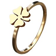 STYLE4 Prsten čtyřlístek Clover, zlatá ocel - Ring