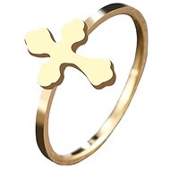 STYLE4 Cross ring, golden steel, 50 - Ring