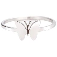 STYLE4 Ring - butterfly with full wings, silver steel, 62 - Ring