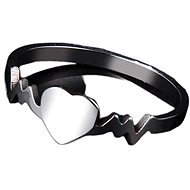 STYLE4 Prsten srdce s kardiogramem Beat, stříbrná ocel - Ring