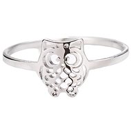 STYLE4 Ring with owl, silver steel, 50 - Ring