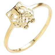 STYLE4 Prsten se sovou, zlatá ocel - Ring