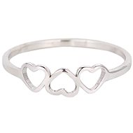 STYLE4 Ring with three hearts, silver steel, 53 - Ring