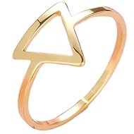 STYLE4 Ring with triangle, golden steel, 50 - Ring
