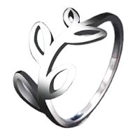STYLE4 Plant ring, silver steel, 57 - Ring