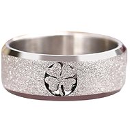 STYLE4 Sparkling ring with four-leaf clover, silver steel, 62 - Ring