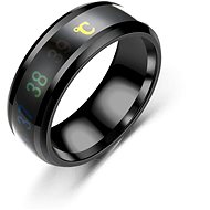 STYLE4 Body temperature ring, black steel, 59-60 - Ring