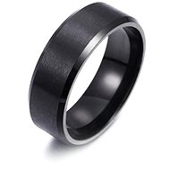 STYLE4 Ring Massive, black steel, 62 - Ring