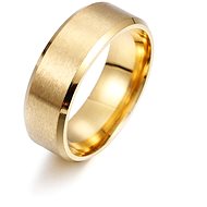 STYLE4 Ring Massive, golden steel, 62 - Ring