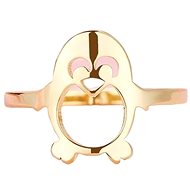 STYLE4 Prsten s tučňákem, zlatá ocel - Ring