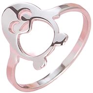 STYLE4 Ring with penguin, silver steel, 50 - Ring